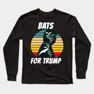 Vintage Trump Halloween Bat Long Sleeve T-Shirt